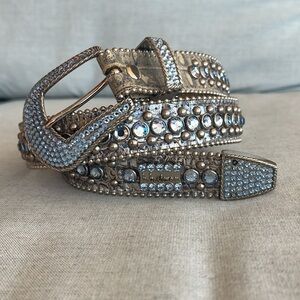 BB Simon Blue Rhinestone Belt